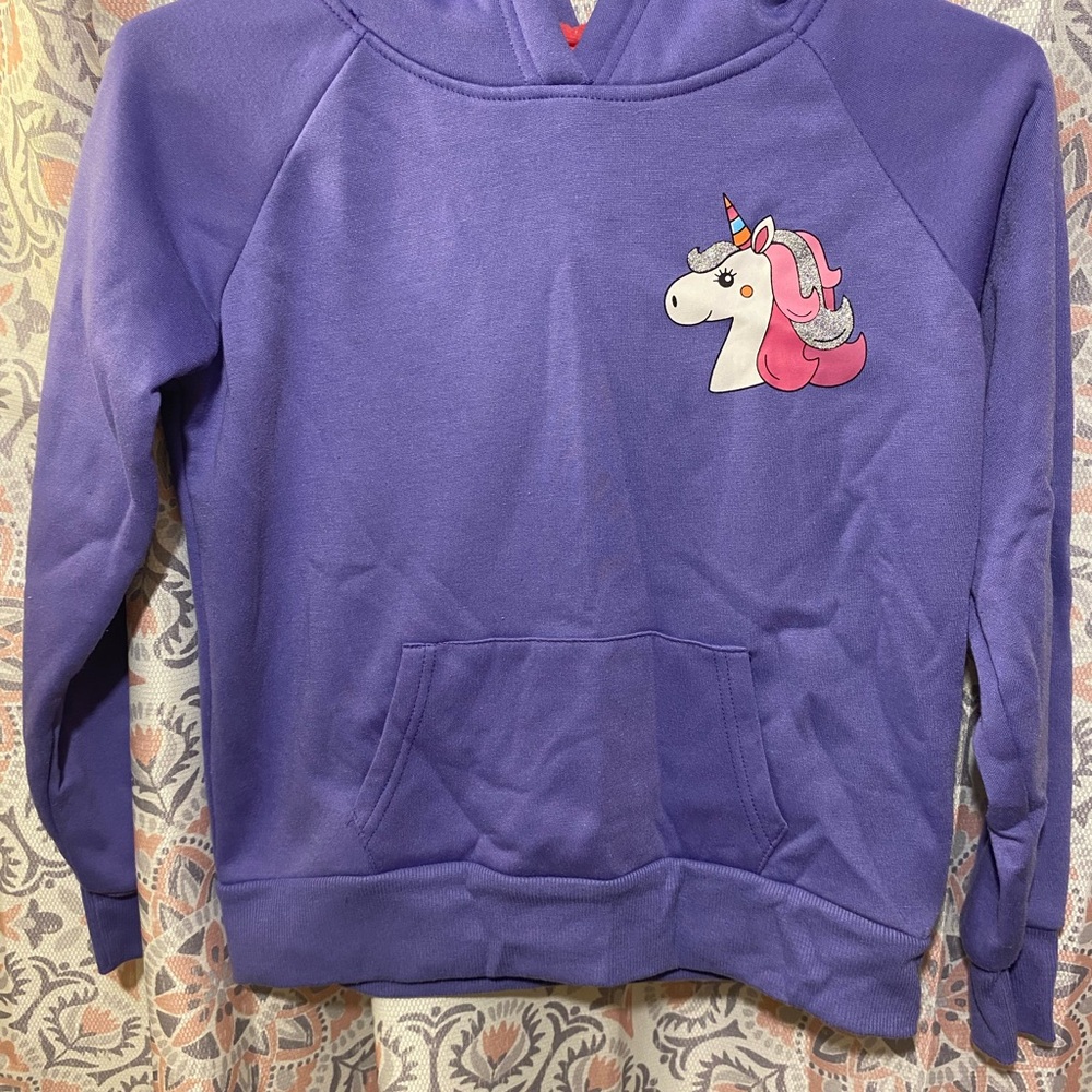 Purple Unicorn Graphic Hoodie